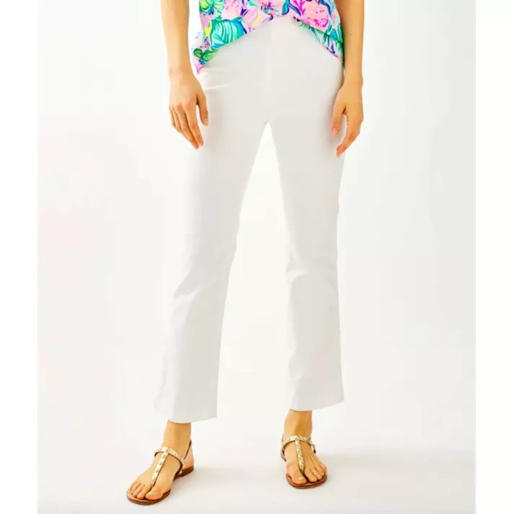 Ocean Cay High Rise Cropped White Jeans